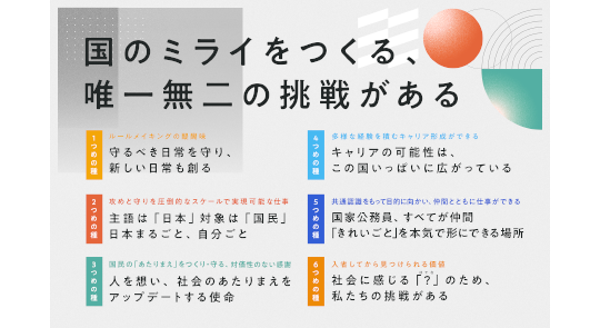 公務のブランドメッセージ