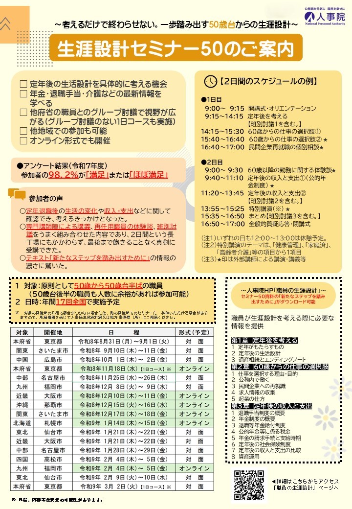 R8生涯設計セミナー50チラシ