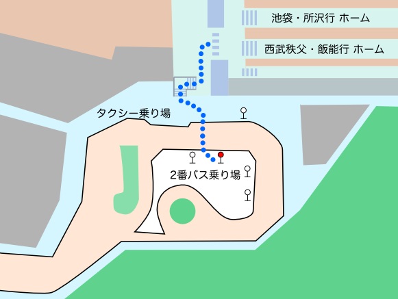 入間市駅南口案内図