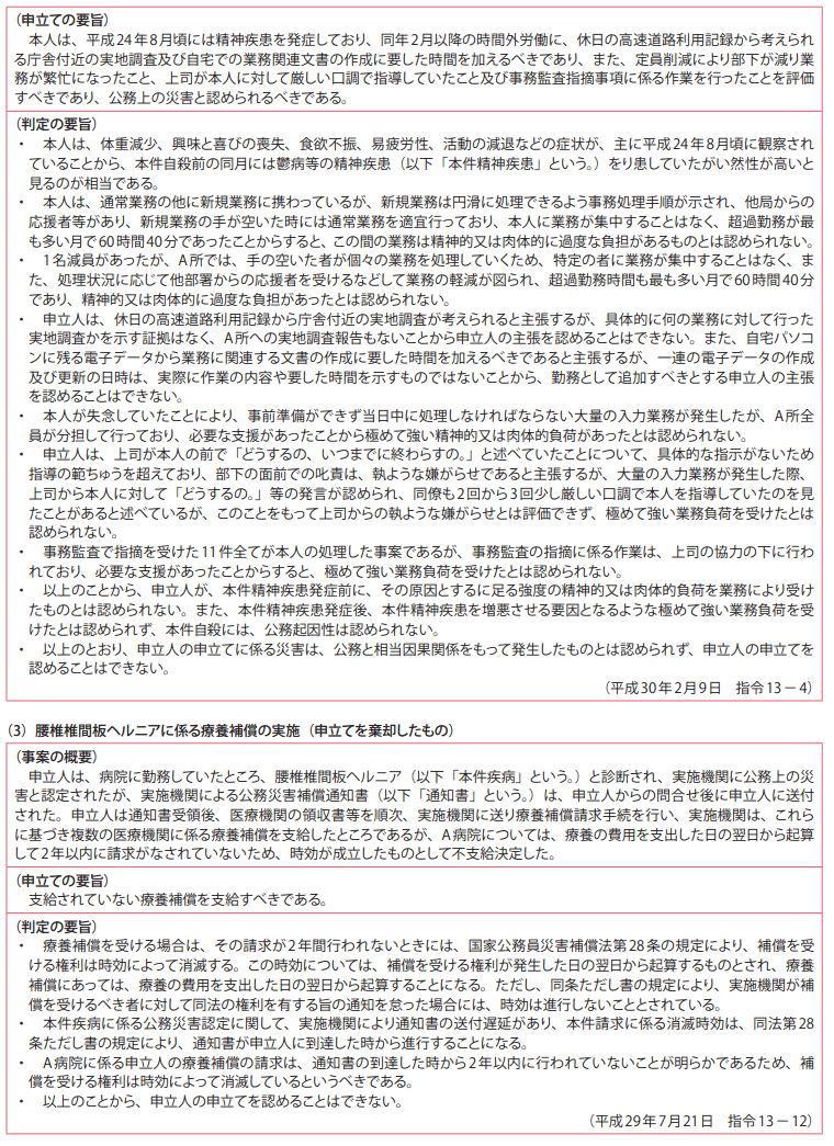 資料7－3　災害補償審査等申立事案関係　1処理状況2