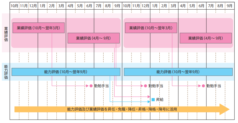 参考資料8　人事評価の実施と評価結果の活用サイクル