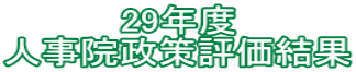 29年度 人事院政策評価結果