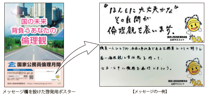 メッセージ欄を設けた啓発用ポスター